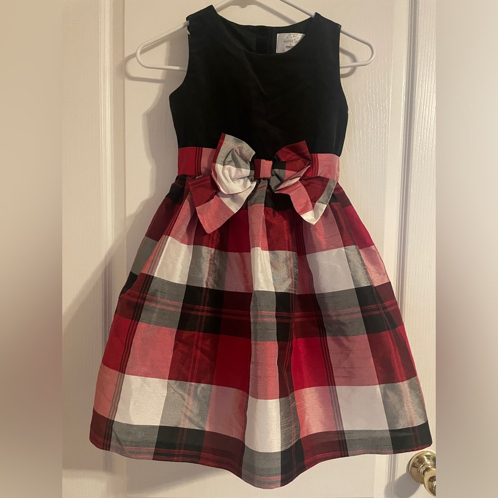 Gymboree Black and Red Plaid Flare Dress 8 Holiday Party Y2K Preppy Function